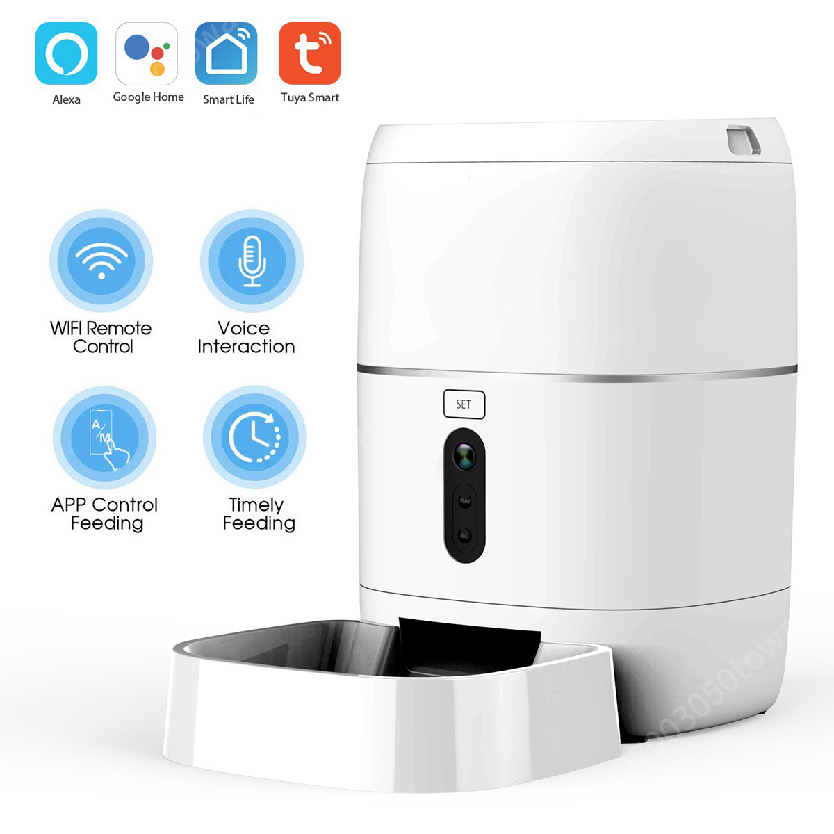 Automatic Cat Feeder 6L Timed - 1080P Camera Tuya Smart Wifi Automatische