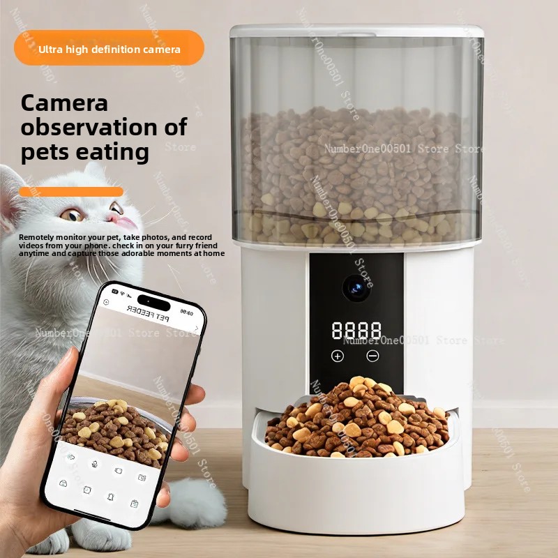 Pet Feeder App Control Portion - Slimme automatische huisdierenvoederautomaat, app-gestuurde programmeerbare katten-