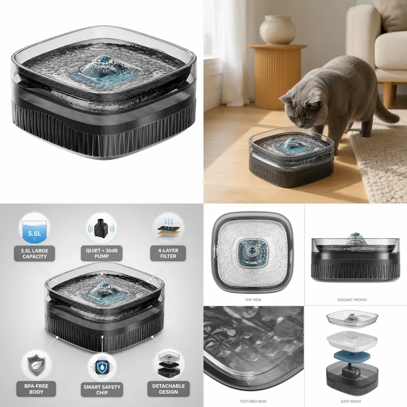 Dog Water Fountain Large - voor 5,5L Grote Capaciteit Huisdier Drinkfontein