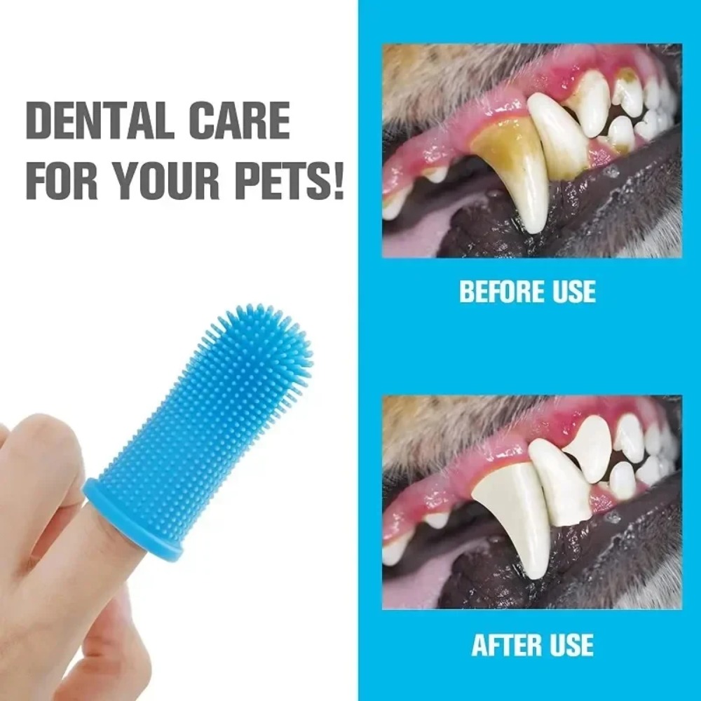 Pet Fountain Cleaning Kit - Vingerborstel voor huisdieren, siliconen tandenborstel voor