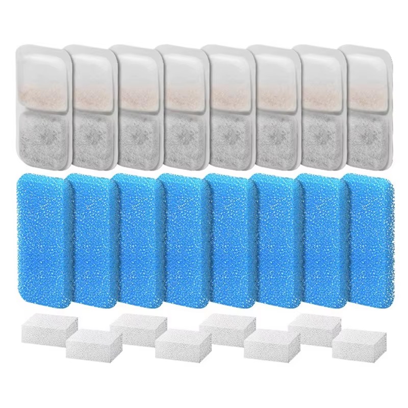 Pet Fountain Filter Replacement - 8 sets filters voor de Oneisall
