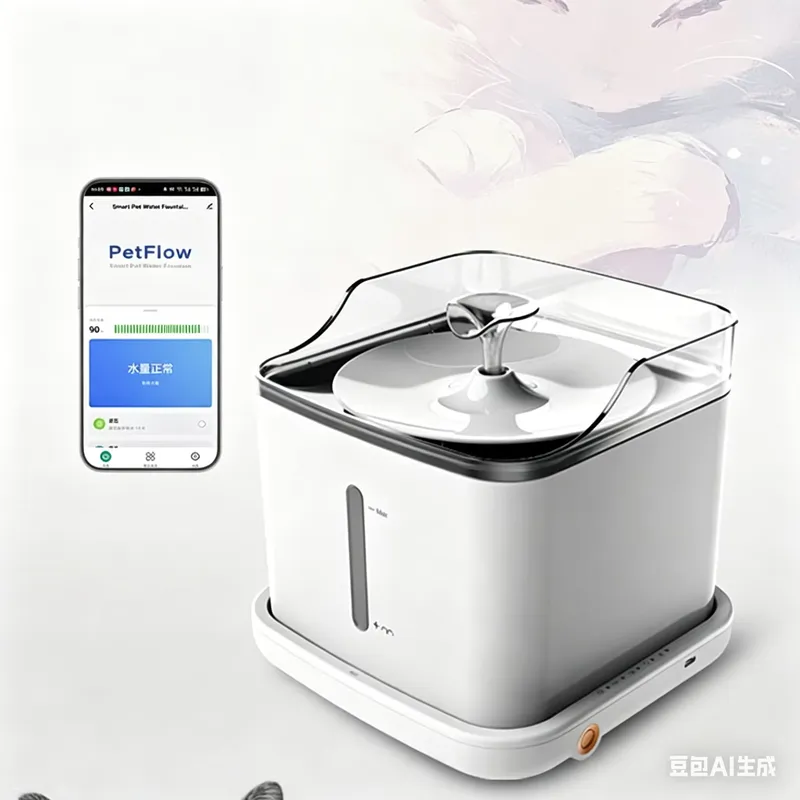 Smart Pet Water Fountain Wifi - Nieuwe slimme app-gestuurde wifi 75oz/2.2L drinkfontein