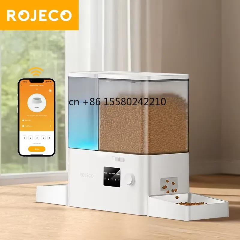 Smart Pet Water Fountain Wifi - ROJECO 8.5L Automatische Huisdierenvoeder en Waterfontein