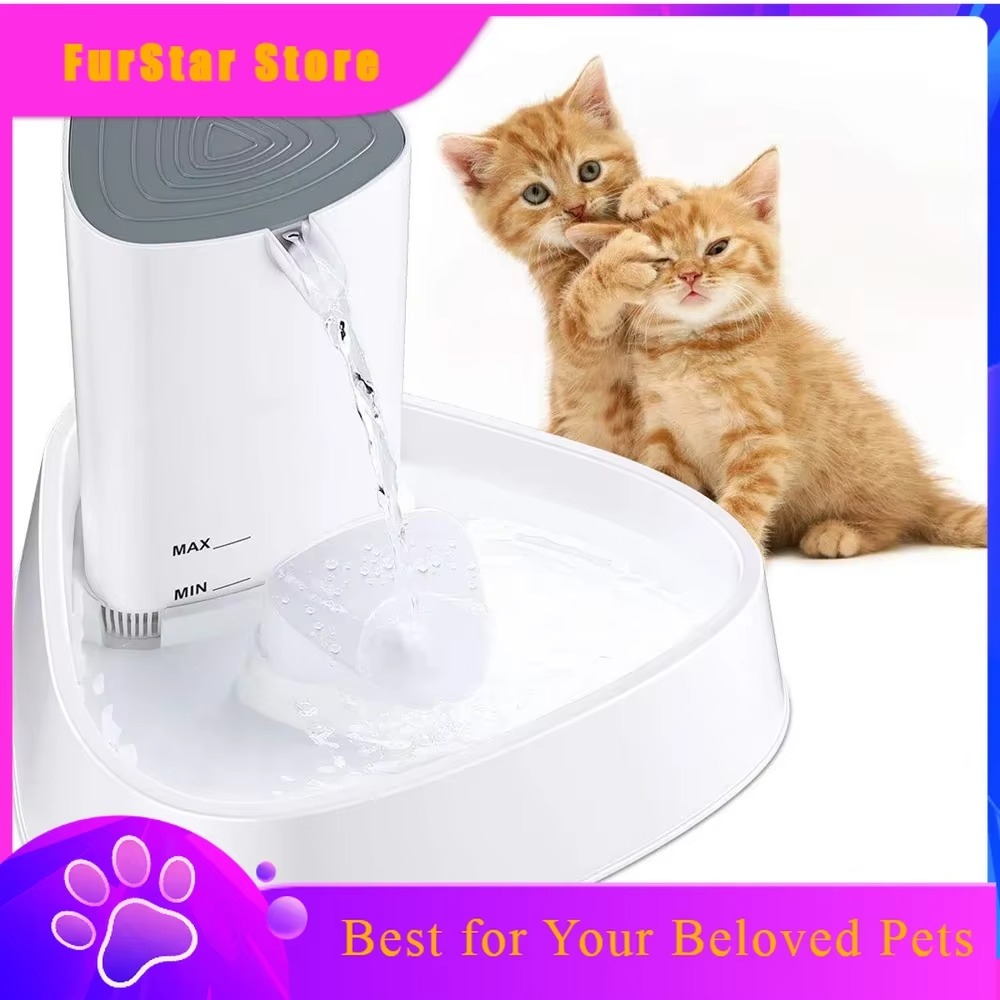 Automatic Cat Water Dispenser 3L - FurStarELSPET Kattenfontein 1.5L/3L Automatische Drinkbak voor