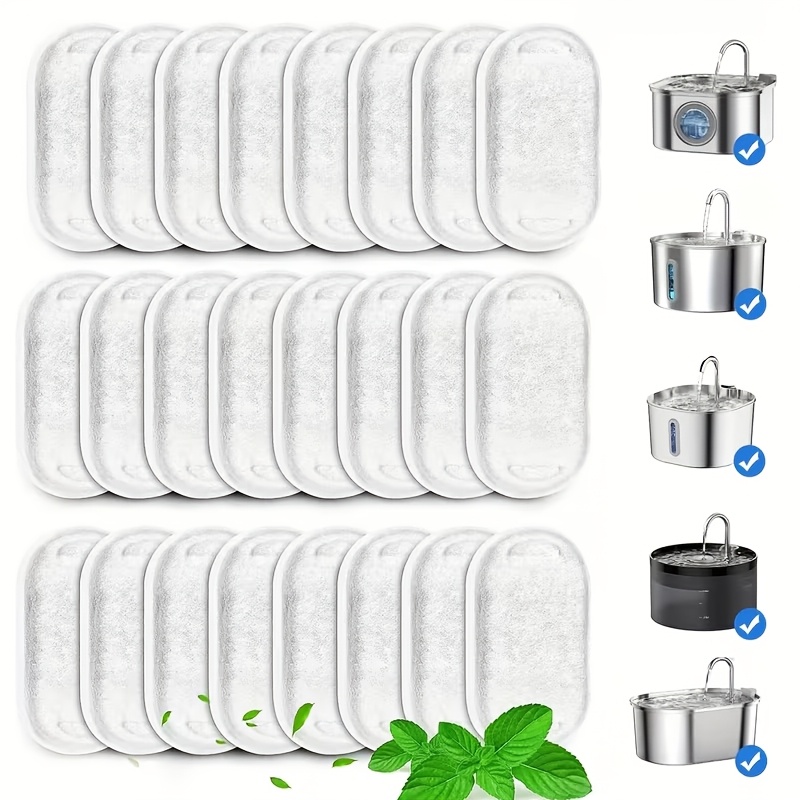 Pet Fountain Filter Replacement - 12 stuks/24 stuks kattenwaterfonteinfilters voor 67oz/2L