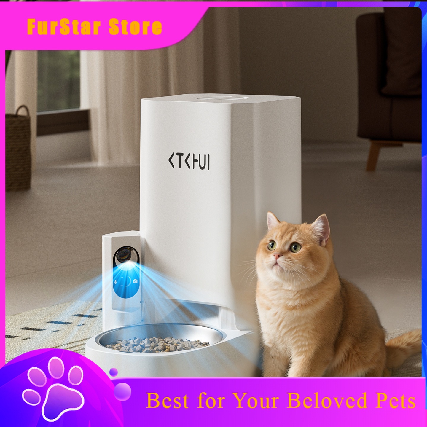 Pet Feeder App Control Portion - FurStarNew Smart XL Automatische Huisdierenvoeder met