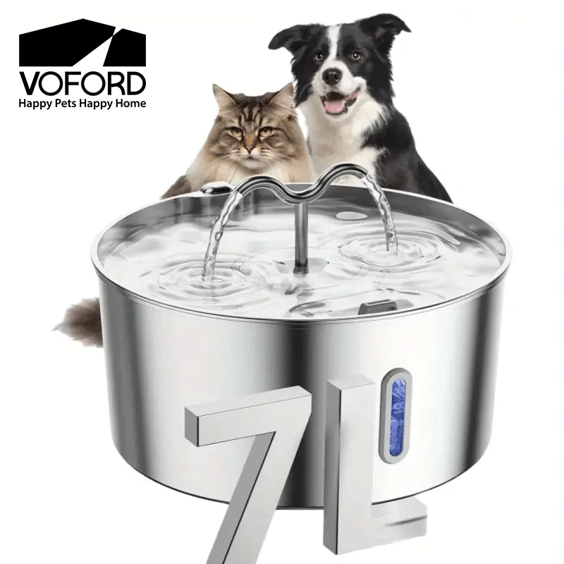 Dog Water Fountain Large - 7L/2300z Grote capaciteit roestvrijstalen automatische drinkfontein