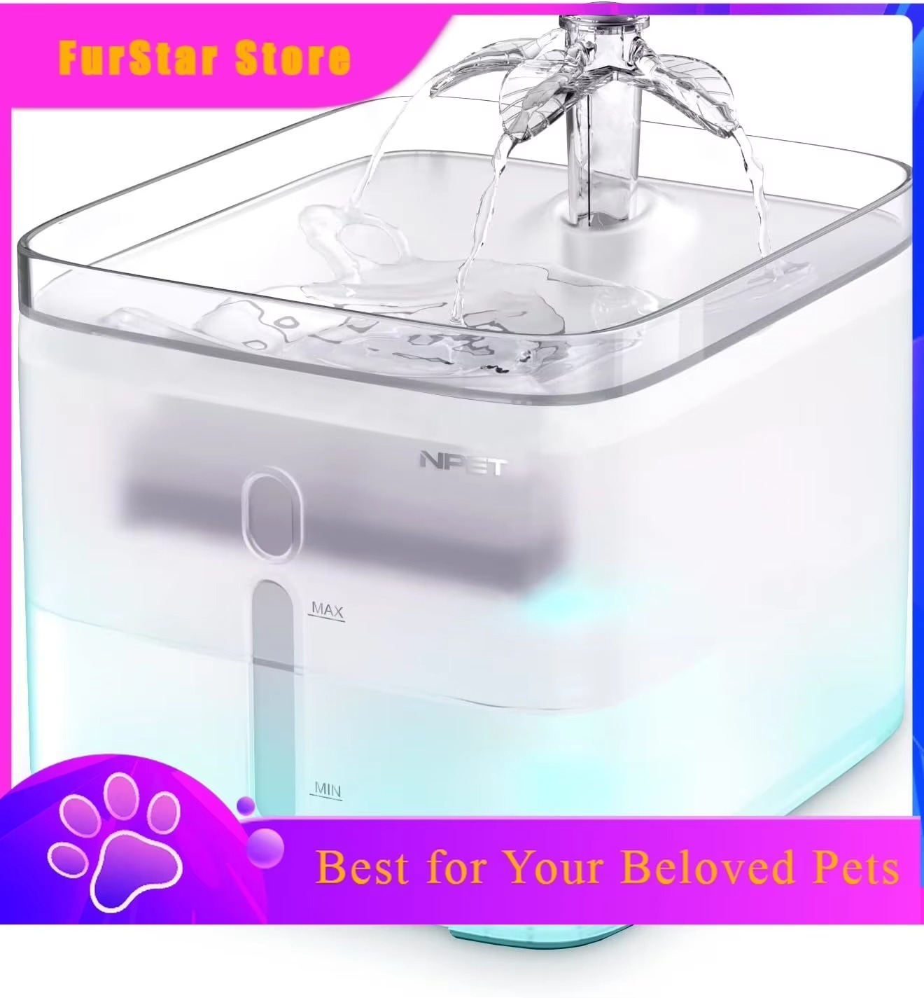 Automatic Cat Water Dispenser 3L - FurStarNPET Katten Drinkfontein, 3L Automatische Huisdier