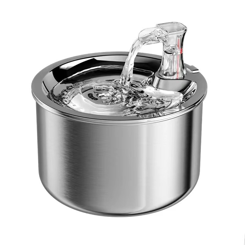 Pet Water Fountain Stainless Steel - Ontwerp RVS drinkfontein voor huisdieren katten