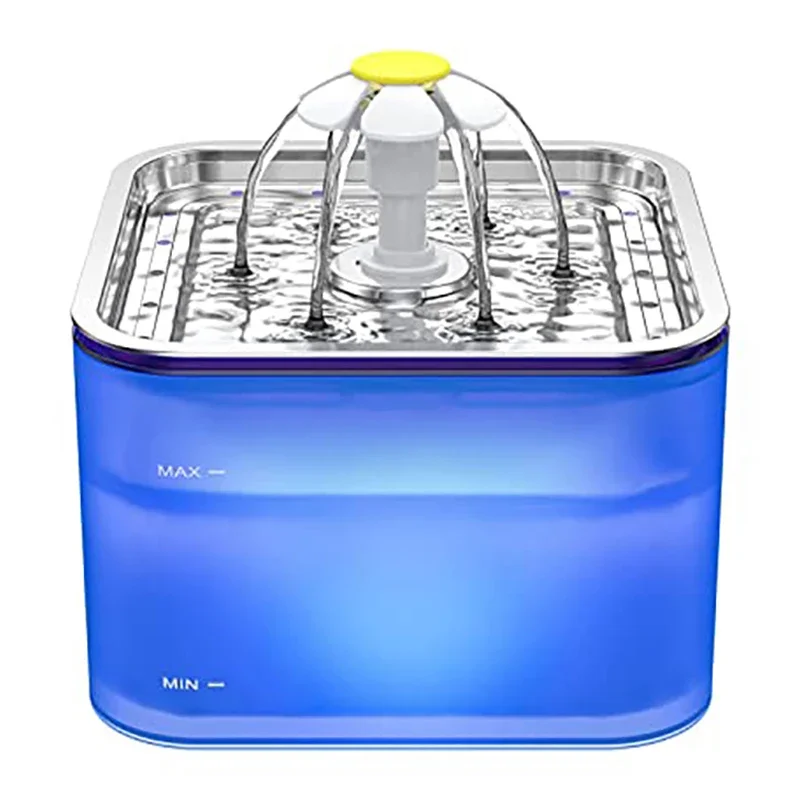 Automatic Cat Water Dispenser 3L - 3L Kristallen Kattenfontein RVS Automatische Waterdispenser