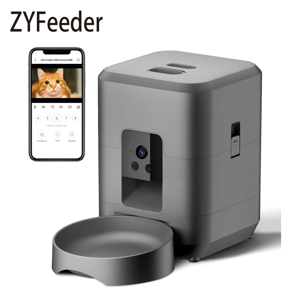 Smart Pet Feeder Camera Wifi - 2L Automatische Voerbak voor Huisdieren, Slimme