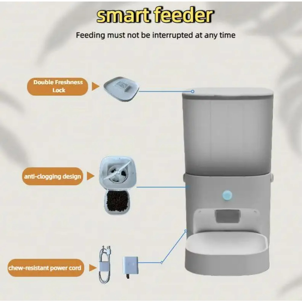 Automatische 6L voerbak met ti - Automatic Cat Feeder 6L Timed recensie en prijs