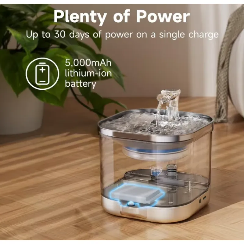 2025 Nieuwe Draadloze Huisdier - Wireless Pet Water Fountain Battery recensie en prijs
