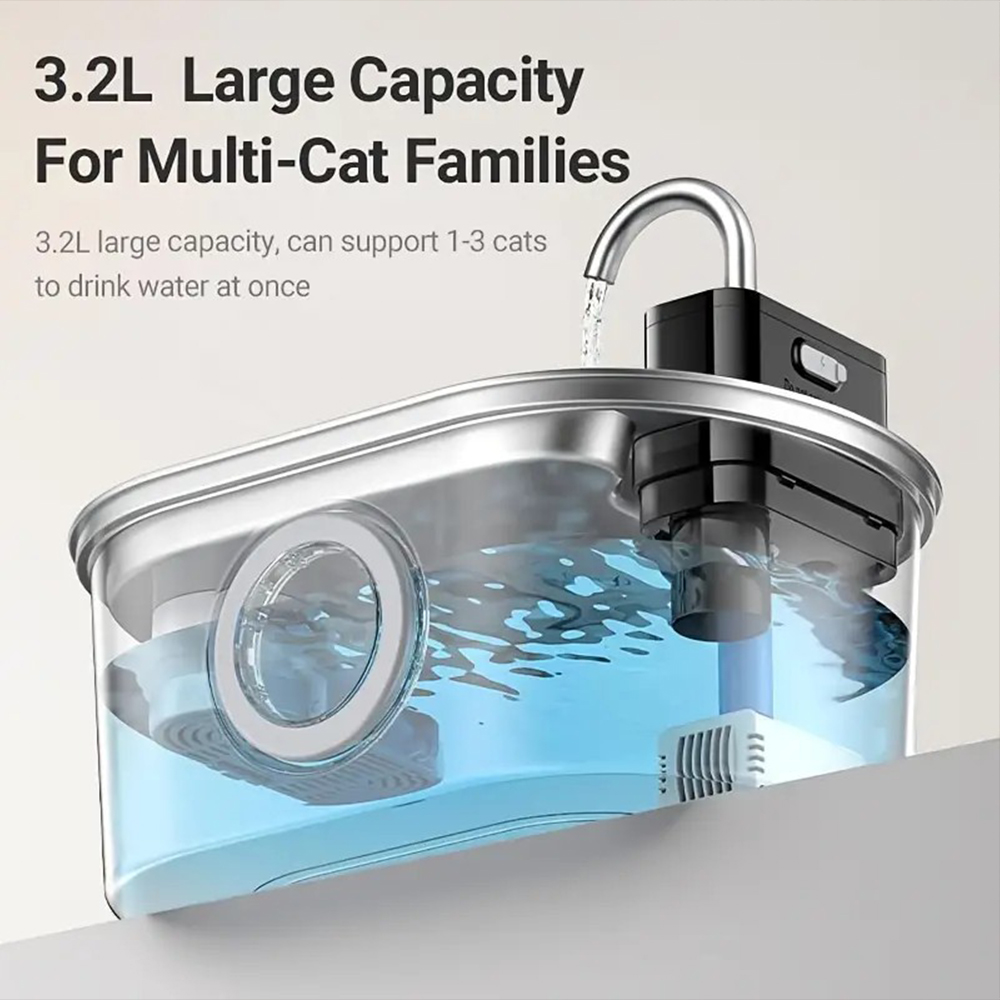 3,2L roestvrijstalen draadloze - Wireless Pet Water Fountain Battery recensie en prijs