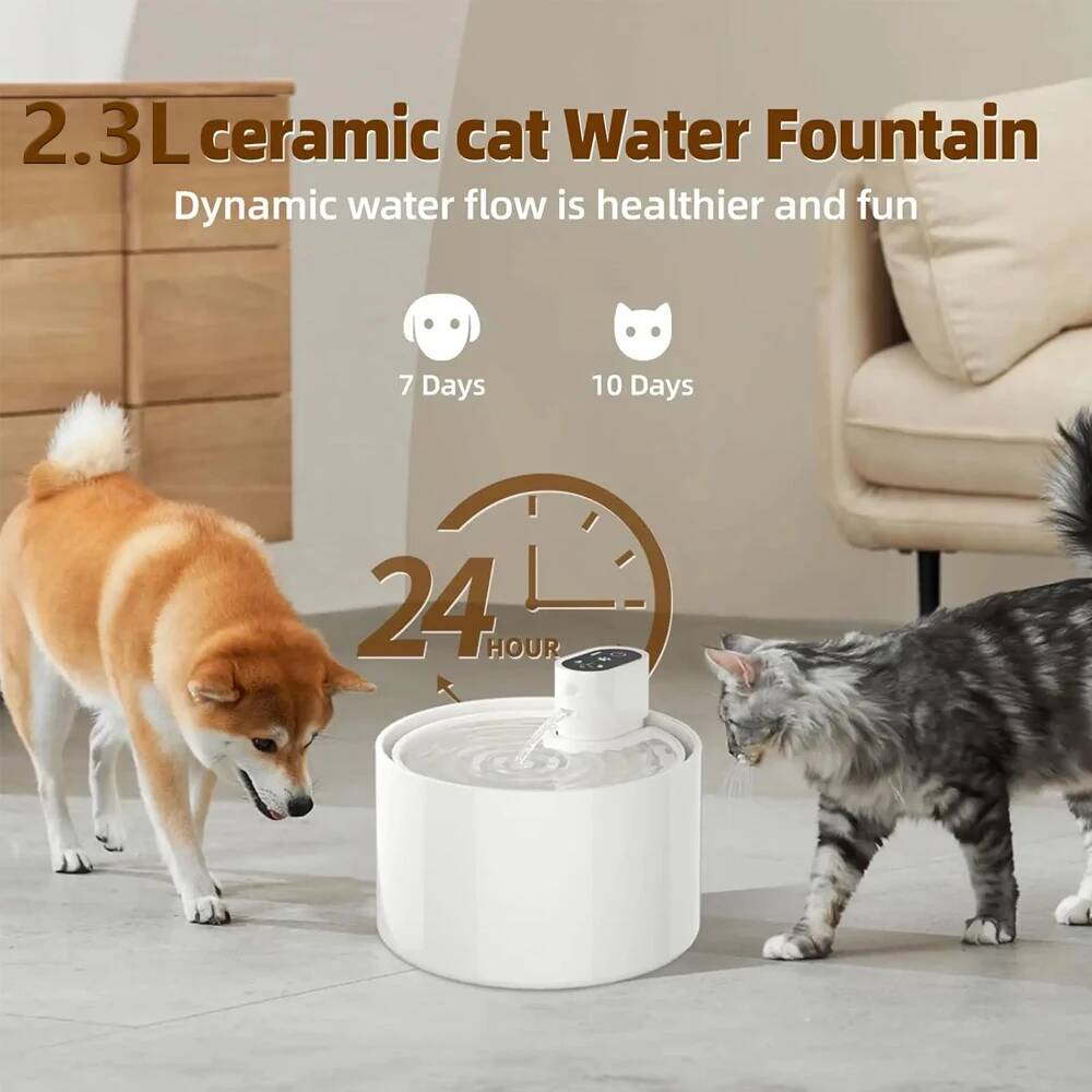 Automatische keramische katten - Wireless Pet Water Fountain Battery recensie en prijs