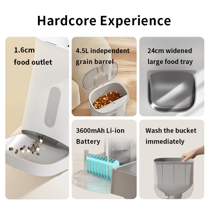 Nieuwe serie 4.5L slimme voerb - Smart Pet Feeder Camera Wifi recensie en prijs