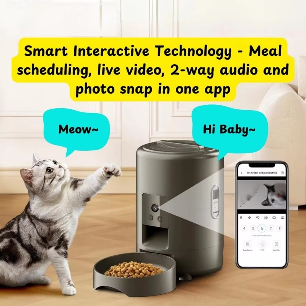Wi-Fi slimme, draagbare, op ba - Pet Feeder App Control Portion recensie en prijs