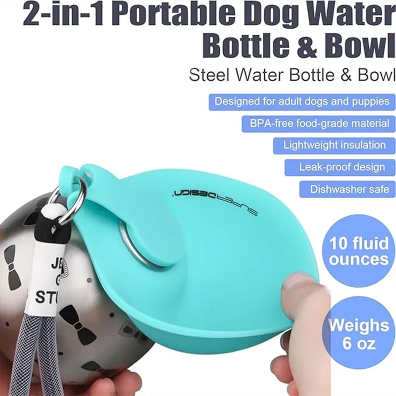 Draagbare roestvrijstalen wate - Pet Water Fountain Stainless Steel recensie en prijs