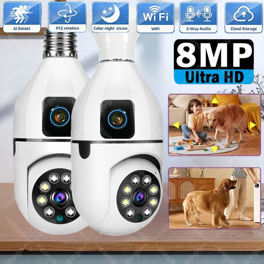 WiFi IP-camera E27 Bulb Cam 8M - Smart Pet Feeder Camera Wifi recensie en prijs