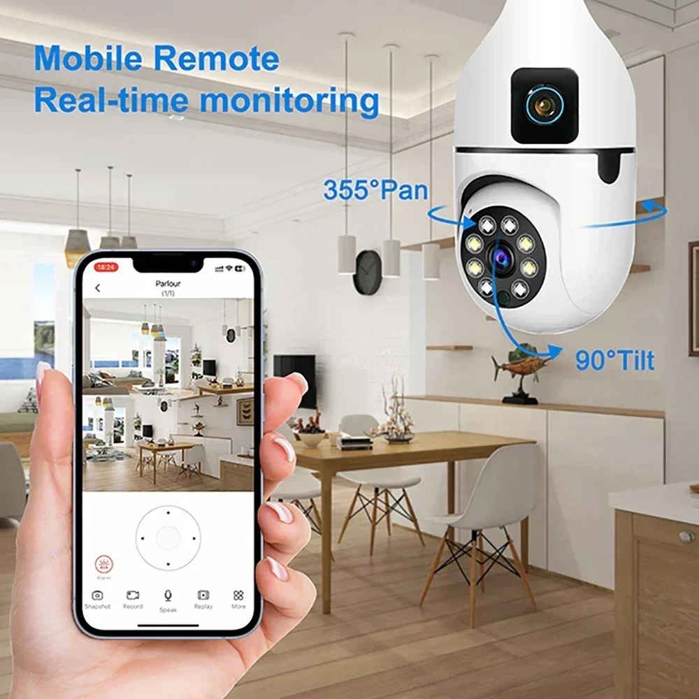 WiFi IP-camera E27 Bulb Cam 8M - Smart Pet Feeder Camera Wifi recensie en prijs