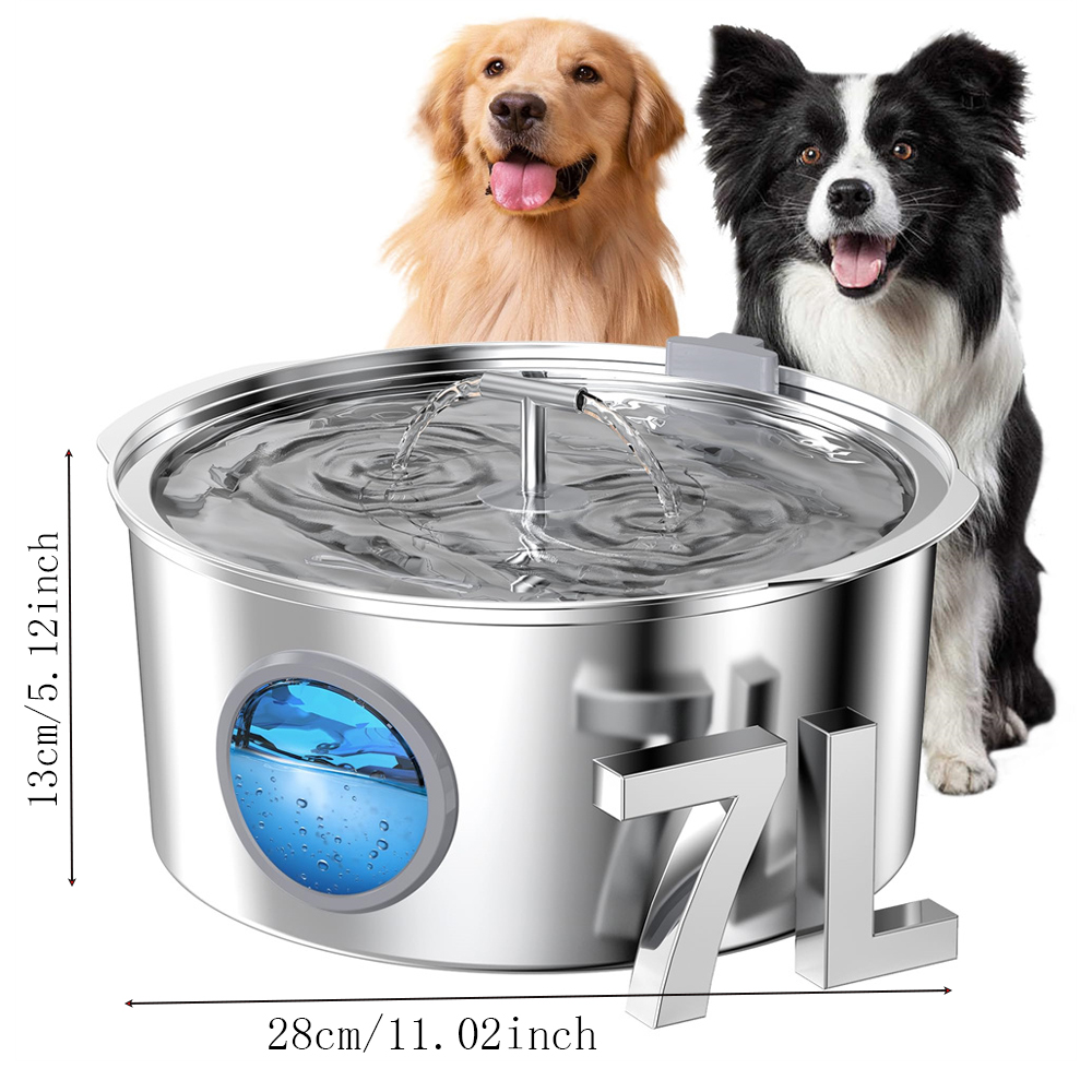 7L roestvrijstalen kat hond hu - Dog Water Fountain Large recensie en prijs