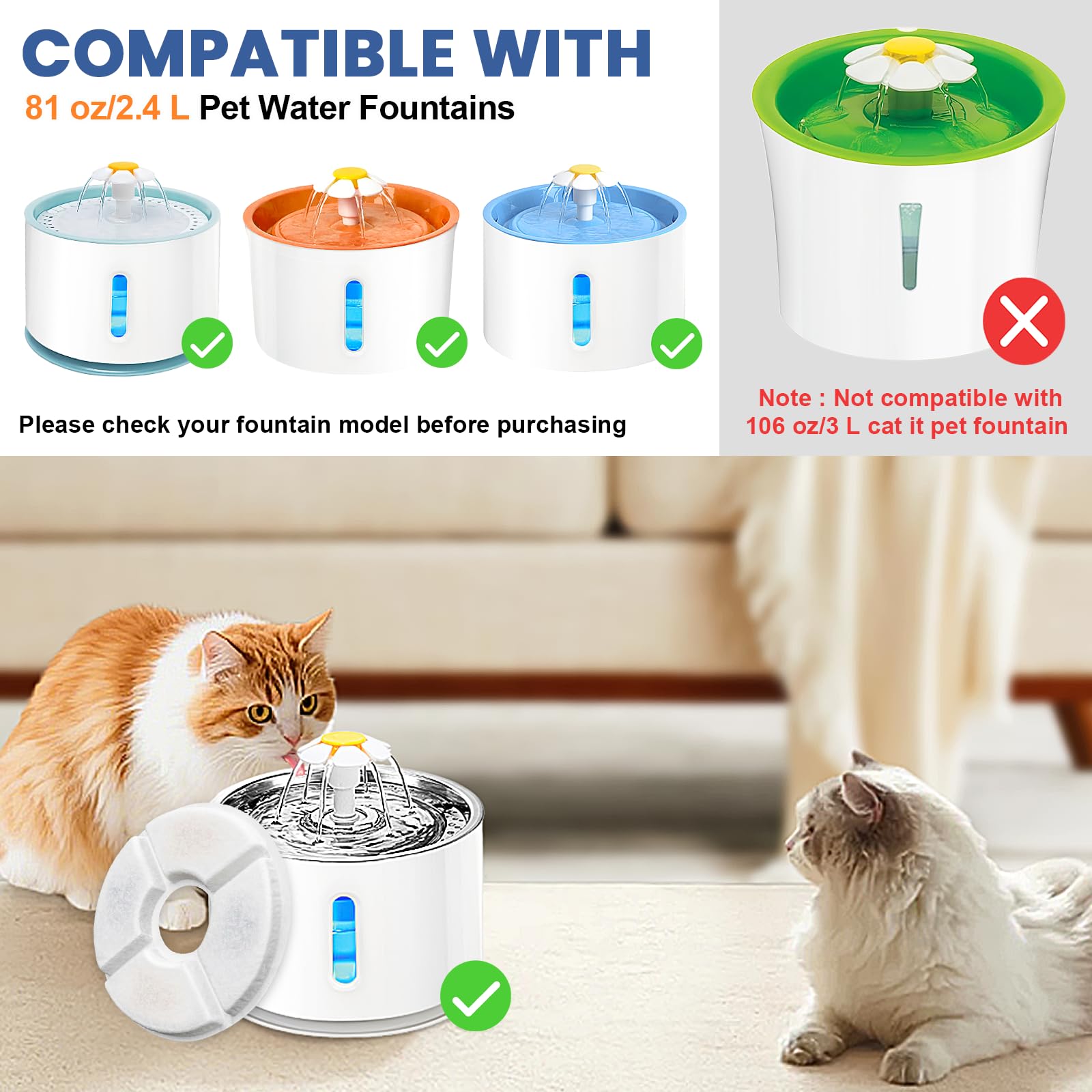 Vervanging van kattenwaterfont - Pet Water Fountain Pump Replacement recensie en prijs