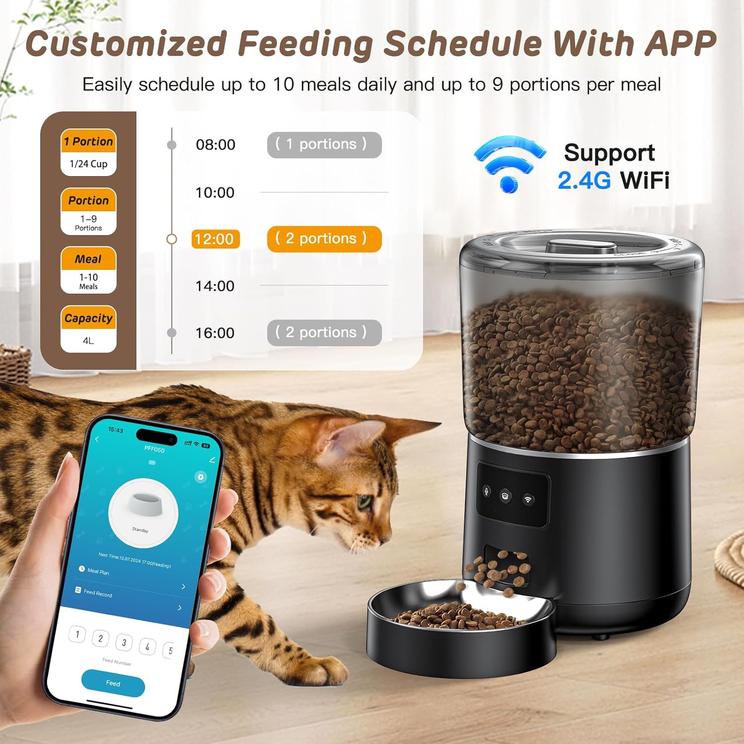 Automatische voerbak voor huis - Smart Pet Feeder Camera Wifi recensie en prijs