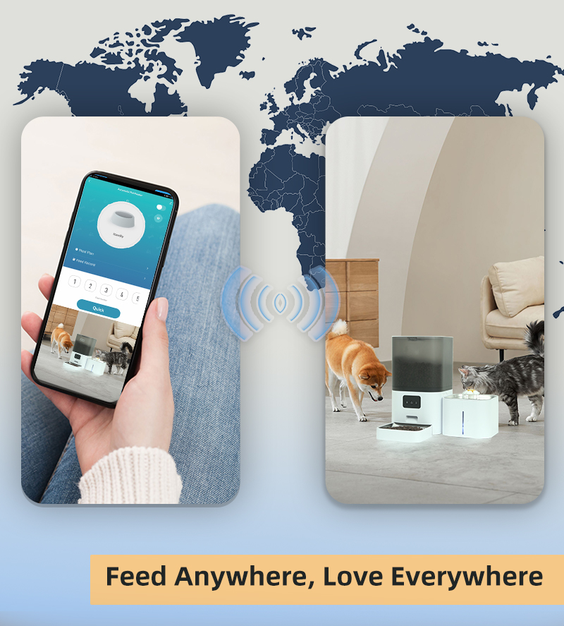 Wifi APP besturing spraakgestu - Automatic Cat Feeder 6L Timed recensie en prijs