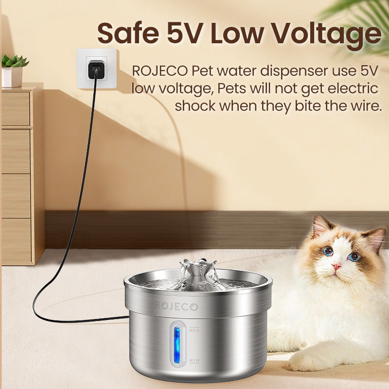 ROJECO roestvrijstalen drinkfo - Smart Pet Water Fountain Wifi recensie en prijs