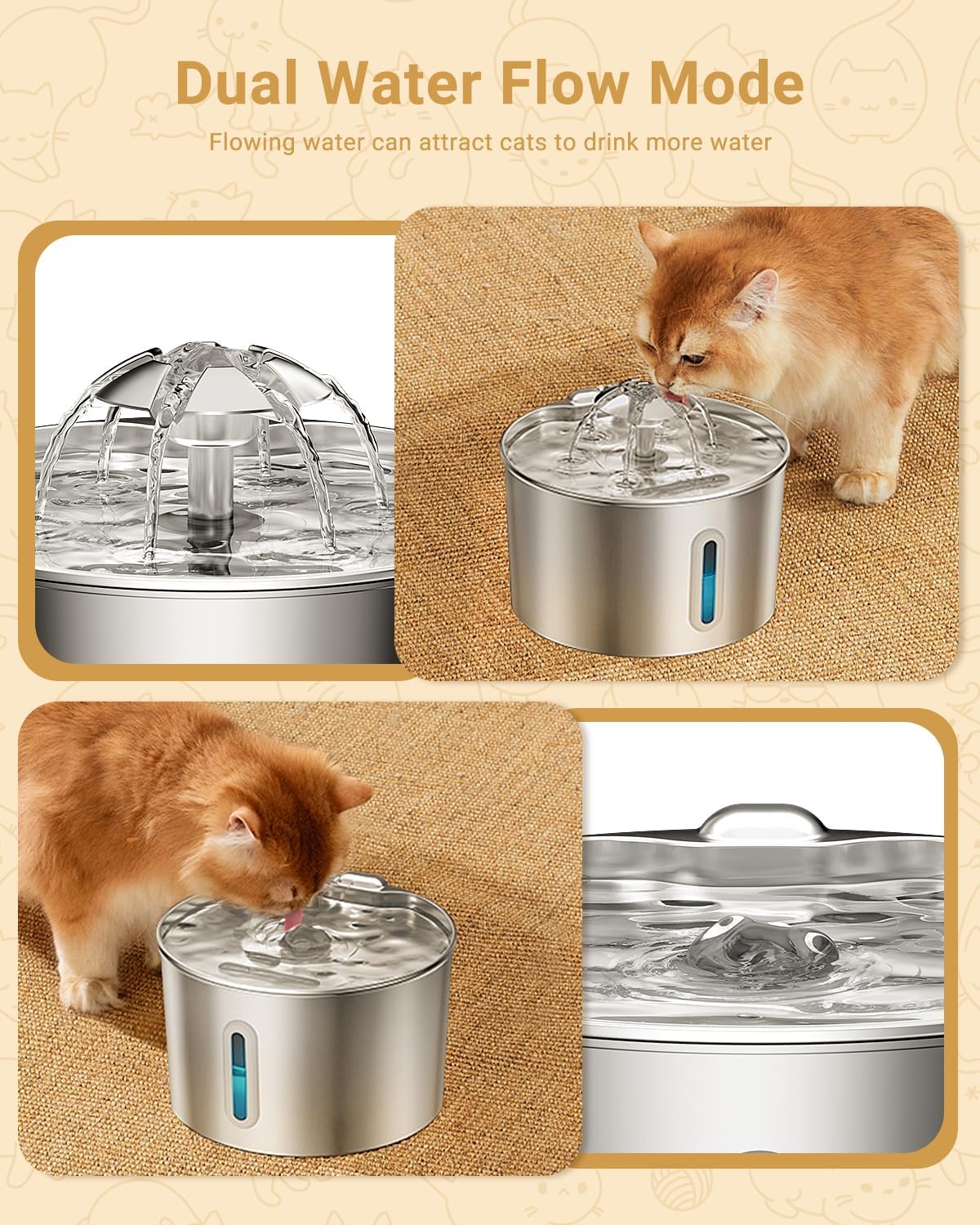 ZYFeeder 2.2L RVS Automatische - Smart Pet Water Fountain Wifi recensie en prijs
