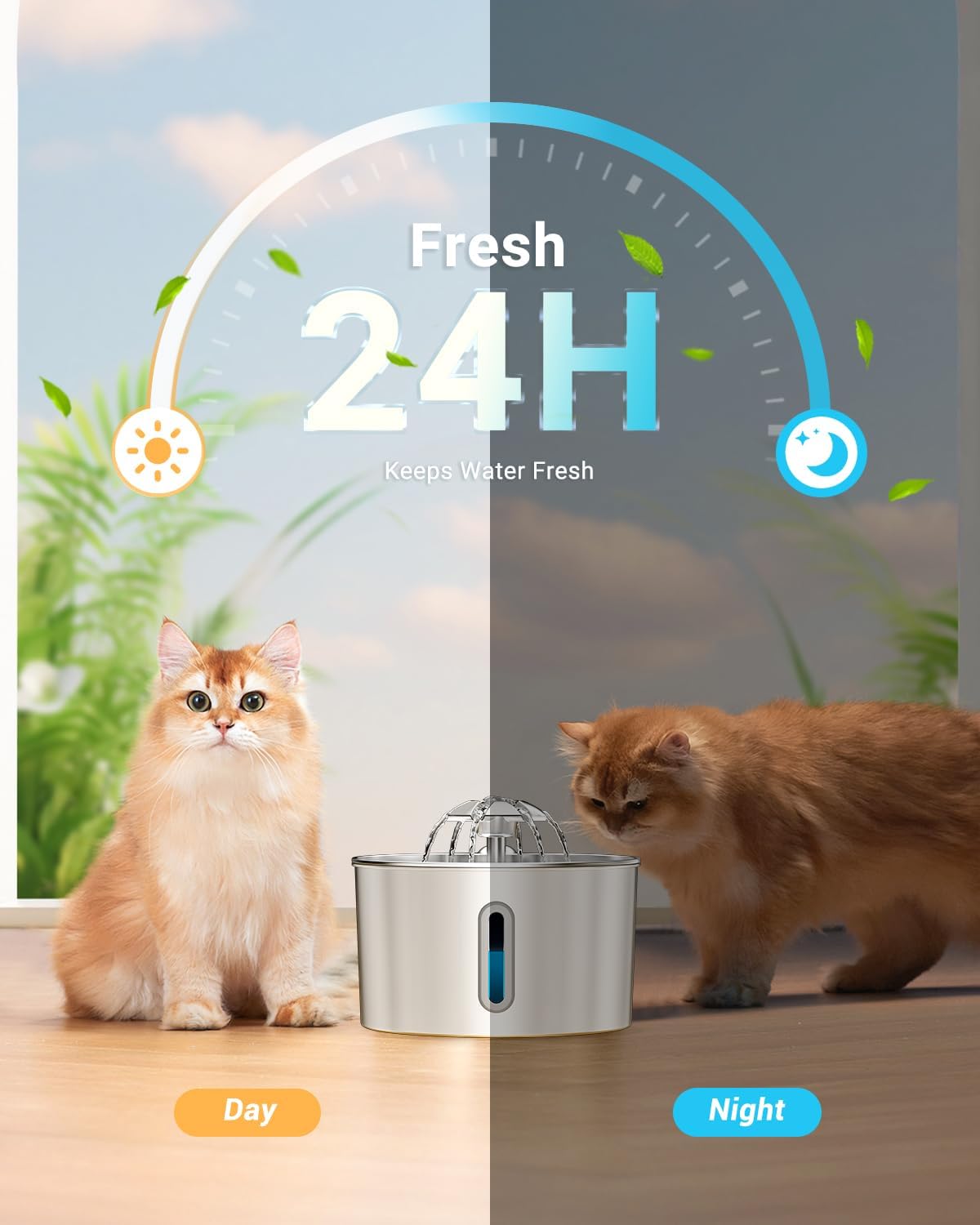 ZYFeeder 2.2L RVS Automatische - Smart Pet Water Fountain Wifi recensie en prijs