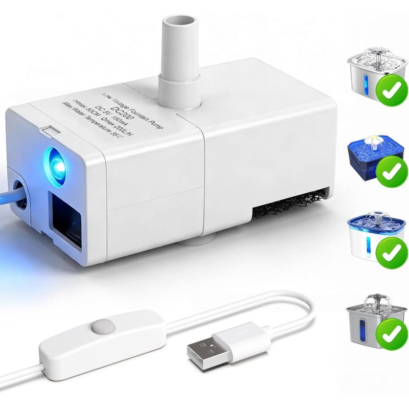 ABUG-Pet Waterfontein Vervangi - Pet Water Fountain Pump Replacement recensie en prijs
