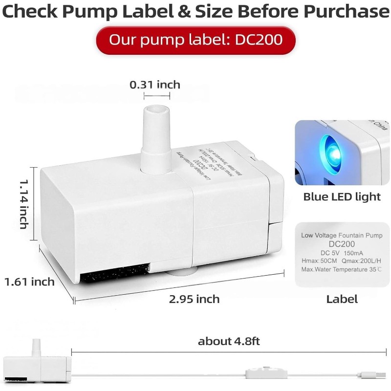 ABUG-Pet Waterfontein Vervangi - Pet Water Fountain Pump Replacement recensie en prijs