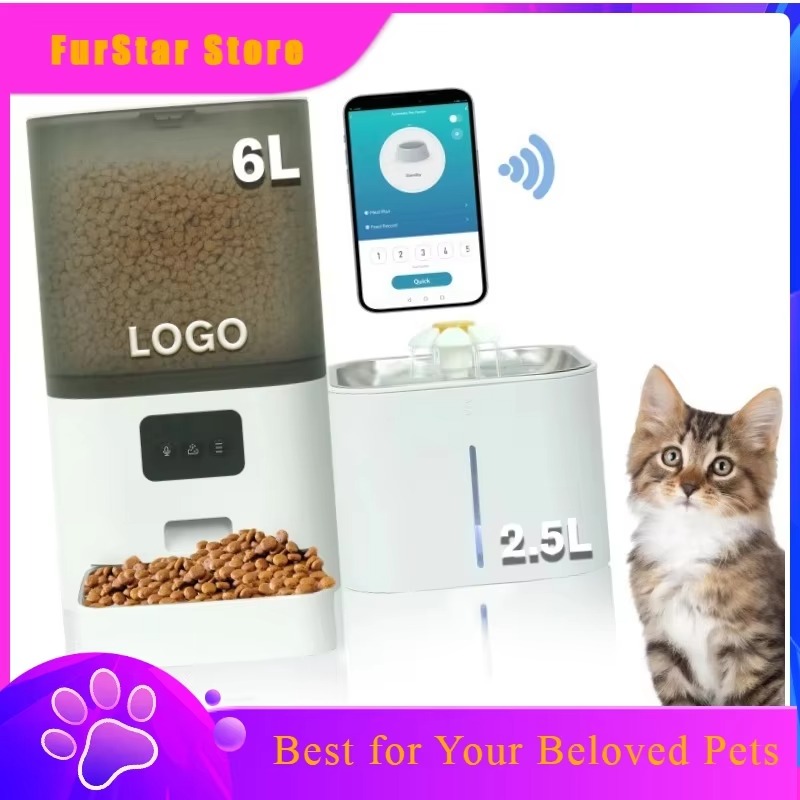FurStarWiFi APP-gestuurde slim - Automatic Cat Feeder 6L Timed recensie en prijs