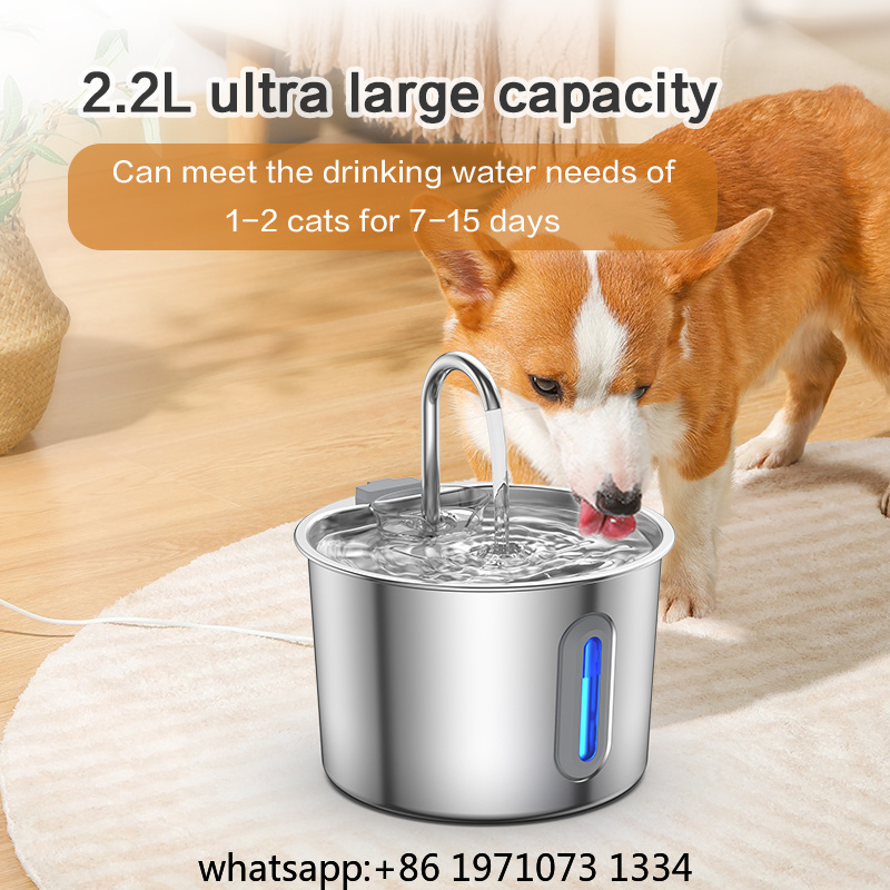 2.2L Rvs Waterdispenser voor h - Pet Water Fountain Stainless Steel recensie en prijs
