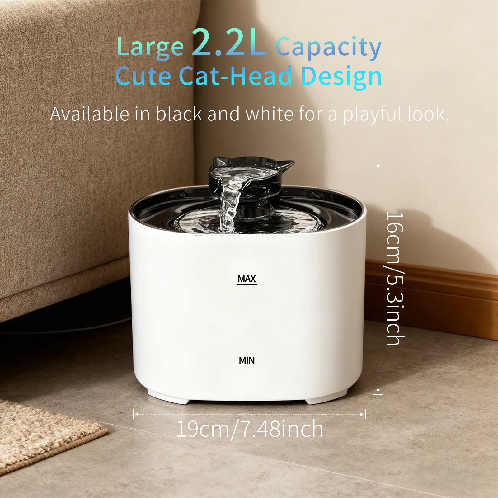 74,39 oz/2,2L, USB Elektrische - Pet Water Fountain Pump Replacement recensie en prijs
