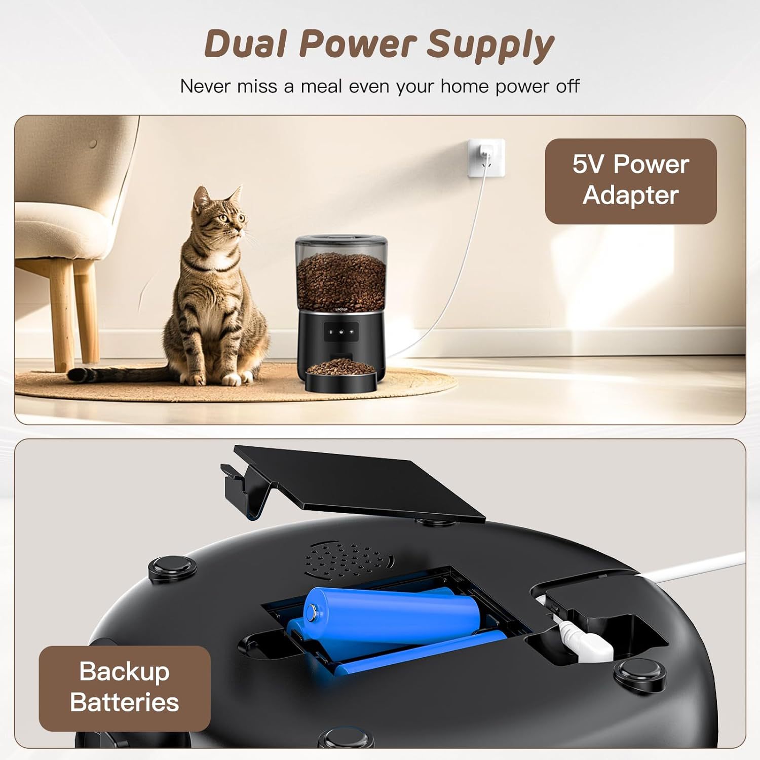 4L slimme WiFi-huisdierenvoede - Pet Feeder App Control Portion recensie en prijs