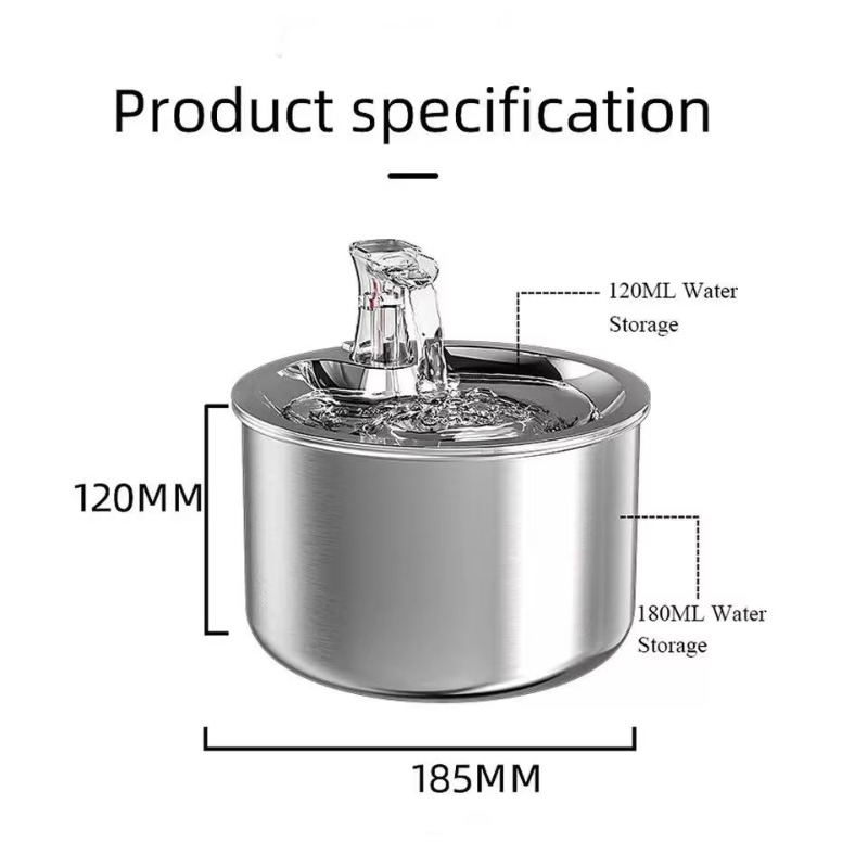 Ontwerp RVS drinkfontein voor  - Pet Water Fountain Stainless Steel recensie en prijs