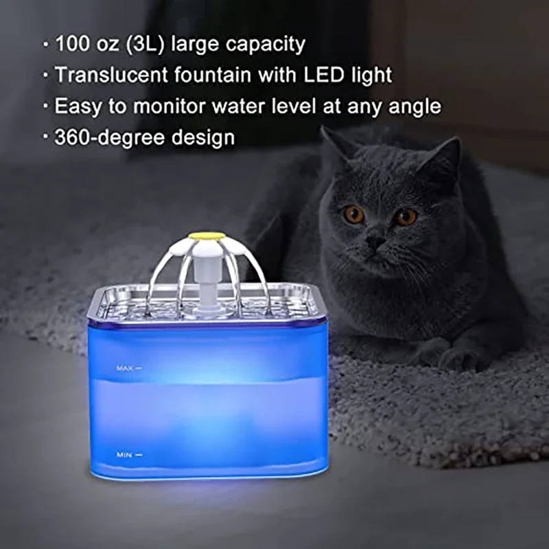 3L Kristallen Kattenfontein RV - Automatic Cat Water Dispenser 3L recensie en prijs