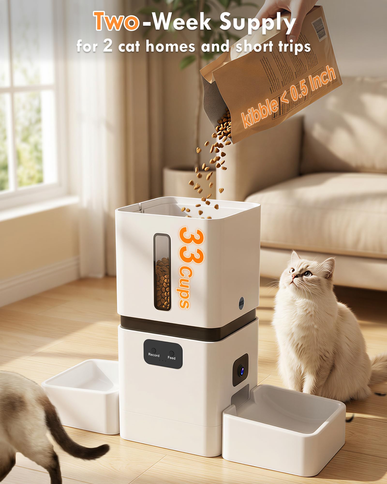 5GHz WiFi 8L Slimme Automatisc - Smart Pet Feeder Camera Wifi recensie en prijs