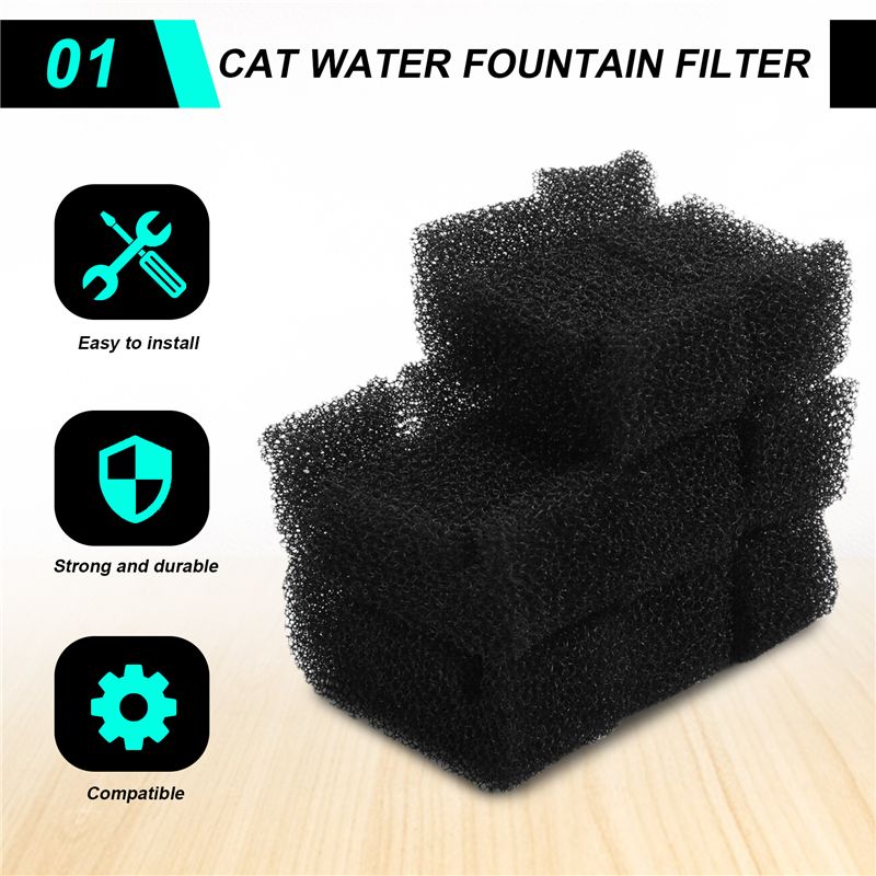 AT02-8PCS sponsfilter voor kat - Pet Fountain Filter Replacement recensie en prijs