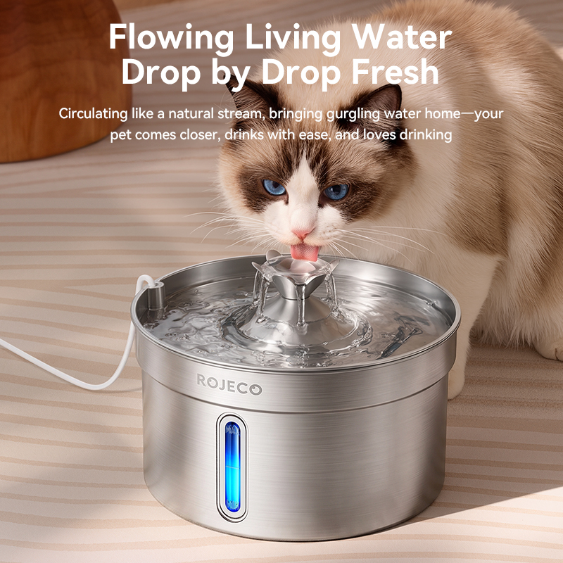 ROJECO 4L RVS Automatische Dri - Smart Pet Water Fountain Wifi recensie en prijs