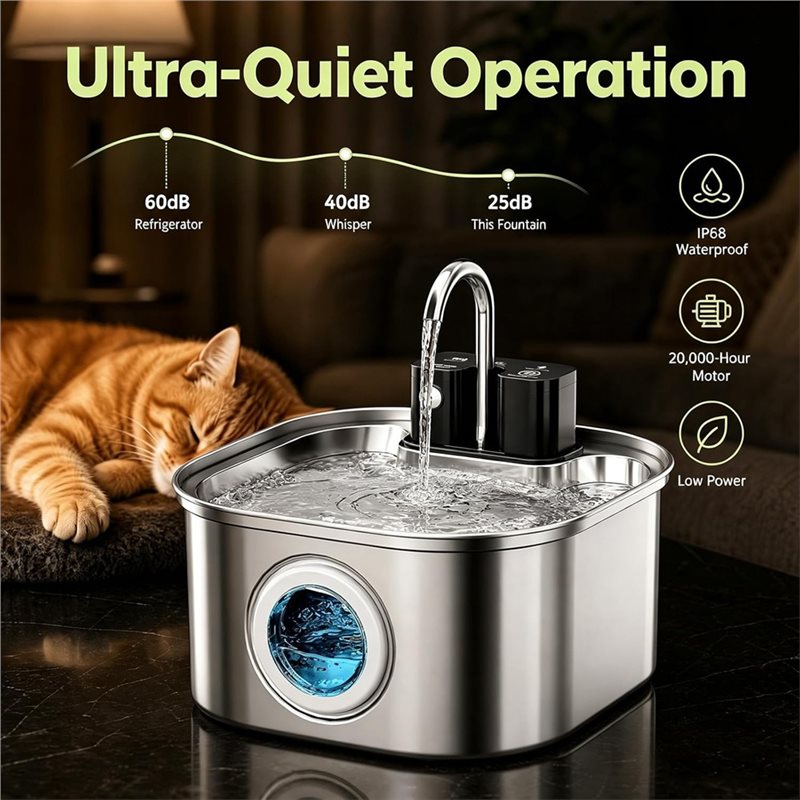 AT19-Huisdierfonteinpomp voor  - Wireless Pet Water Fountain Battery recensie en prijs