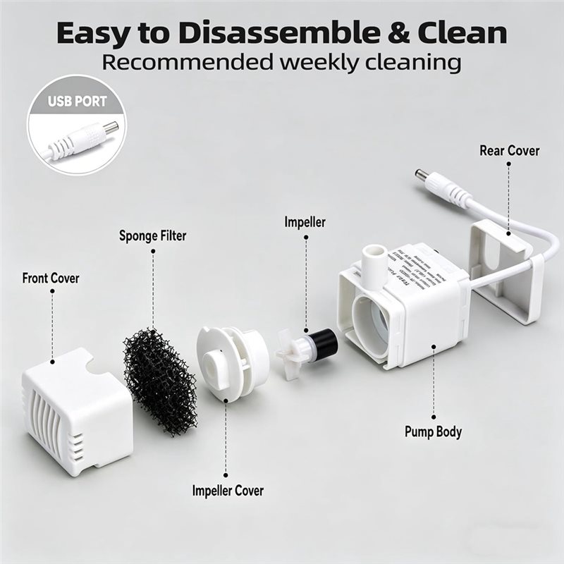 AT19-Huisdierfonteinpomp voor  - Wireless Pet Water Fountain Battery recensie en prijs