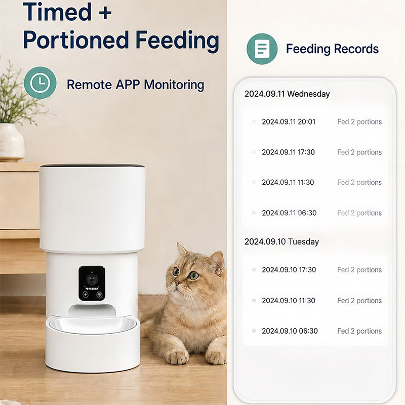 Slimme automatische voerbak vo - Pet Feeder App Control Portion recensie en prijs